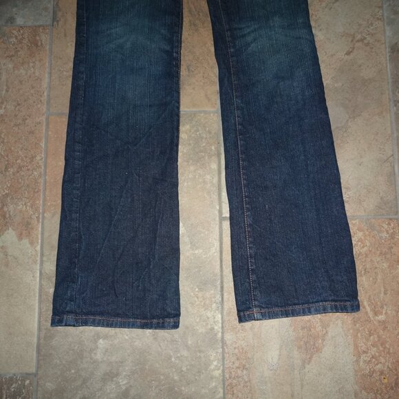 Guess Stretch Denim Blue Jeans Dark Wash Women 29 embroidered pockets - Picture 3 of 8